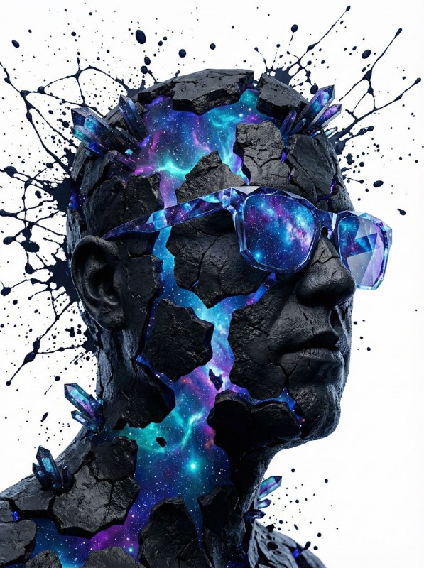 Hyper-realistic surreal abstract portrait