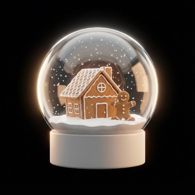 Warm cozy illumination inside globe