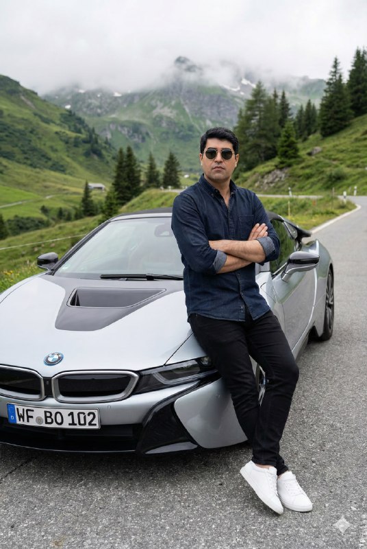 Hyper-realistic lifestyle automotive portrait