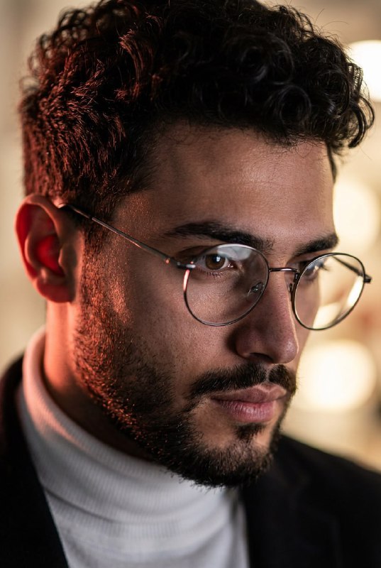 Retrato cinematográfico hiperrealista