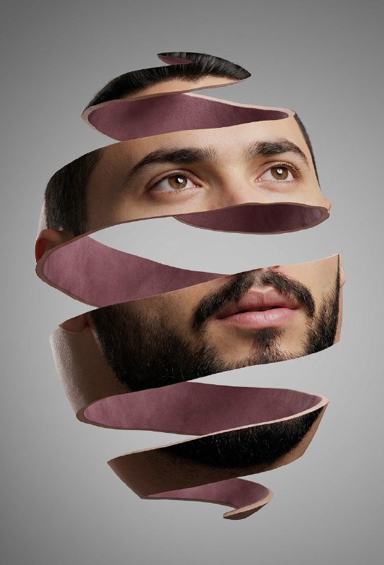 Surreal Spiral Head Sculpture