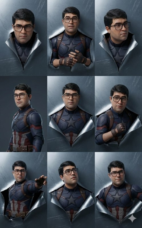 MCU-Inspired Heroic Character Collage
