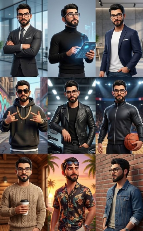 Pixar-Style Vibe Shift Character Collage