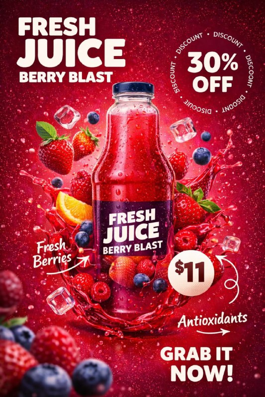 Hyper-realistic studio poster design with commercial advertising